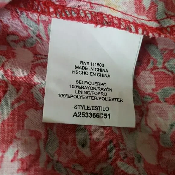 AUW Red Floral Midi Dress - Picture 9 of 14